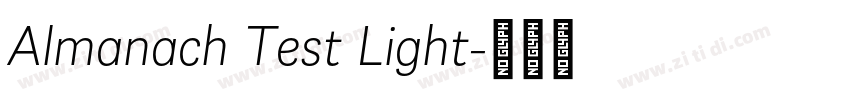 Almanach Test Light字体转换